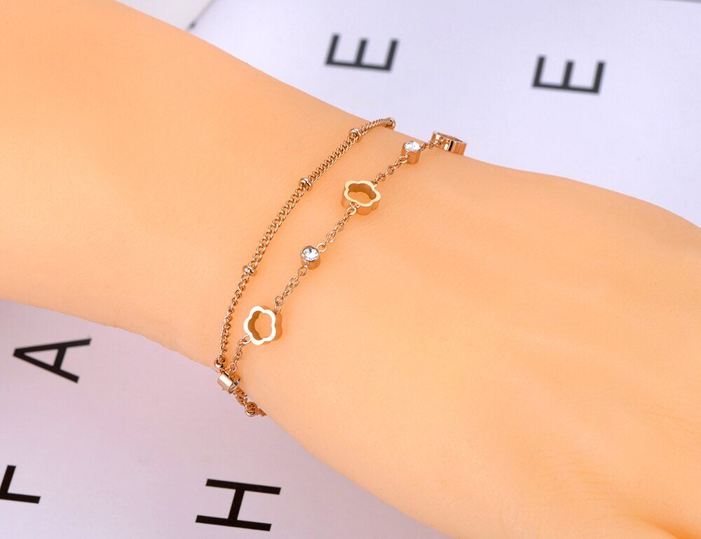 Layered Flower Bracelet