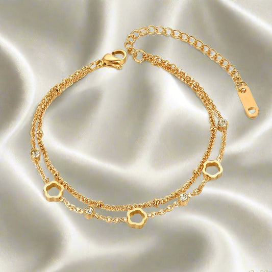 Layered Flower Bracelet
